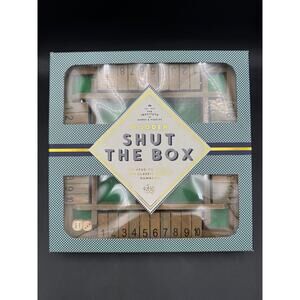 Vintage Shut the Box Tabletop Dice Game Board Complete